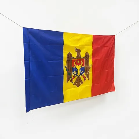 Moldova National Flag Polyester Pongee Banner Screen Printed Moldova Flag For Outdoor Indoor Decoration Patriotic Banner