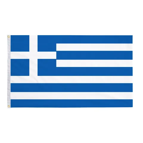 Greece National Flag Greek Banner Blue White Stripe With Metal Grommets Durable Polyester Flag For Outdoor Election Event Decoration