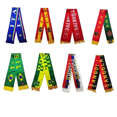 Russian Flag Scarf Soviet Victory Day Shawl With Tassels Emblem Print Satin Polyester Souvenir Wrap For Men Women Events