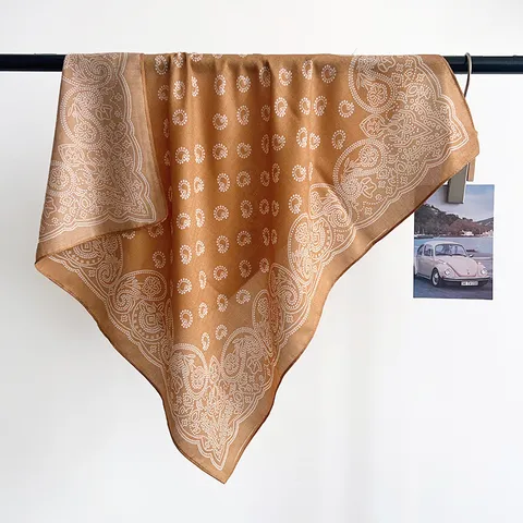 Vintage Paisley Quadrat Schal Seidengefühl Bandana Polyester Einstecktuch Für Damen Herren Britischer Stil Halstuch Dekor