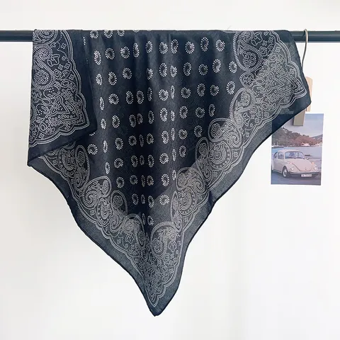 Vintage Paisley Quadrat Schal Seidengefühl Bandana Polyester Einstecktuch Für Damen Herren Britischer Stil Halstuch Dekor