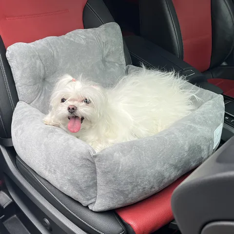 Plush Pet Sofa Bed Soft Crystal Flannel Car Travel Seat For Dogs And Cats Comfortable Warm Nest Pet Supplies