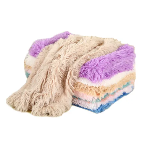 Soft Long Plush Pet Blanket Warm Dog Bed Mat Multi-Purpose Sofa Cover Fluffy Cat Sleeping Blanket Pet Supplies