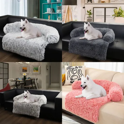 Copertura per Divano Letto per Cani in Peluche Lunga Lavabile Morbido Tappetino per Cani Caldo Invernale Copertura per Mobili Protettiva per Cani e Gatti