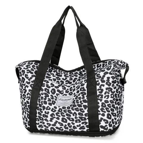 Mode Grote Capaciteit Reistas Dier Luipaard Zebra Print Canvas Duffel Bag Waterdichte Weekend Handtas Voor Mannen Vrouwen