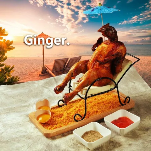 Soporte para Pollo Asado Creativo Estilo Silla de Playa Estante de Metal Con Bandeja de Bambú para Restaurante Casa Fiesta Barbacoa