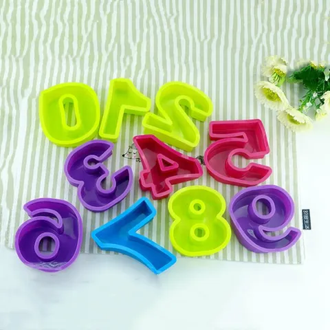 DIY Numero Stampo per Torta in Silicone Set Antiaderente Flessibile Cioccolato Fondente Stampo da Forno per Festa di Compleanno Cucina