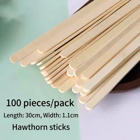Disposable Bamboo Skewers Flat Sticks For Candy Gourd Ice Cream Handcraft DIY Polished Sticks For Kitchen BBQ Tools