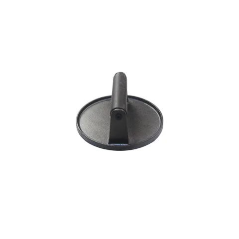 Round Cast Iron Grill Press Meat Press Black Handle Vegetable Oil Coating Flattening Bacon Smasher BBQ Kitchen Tool