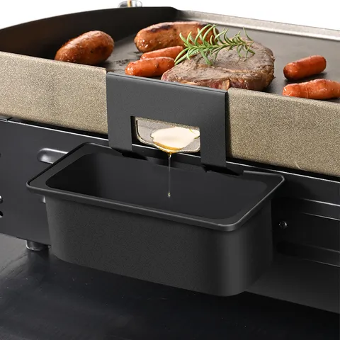 Revestimiento de Bandeja Colectora de Grasa para Parrilla Exterior Recolector de Grasa de Silicona Metal