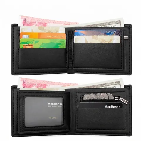 Herren Business PU Leder Kurz Bifold Geldbörse Urban Minimalistisch Einfarbig Nähte Multi Kartensteckplätze Münztasche Bargeld Organizer Kupplung Brieftasche Für Tägliche Matching Geschenk