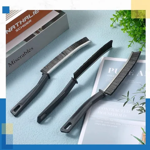 Multifunctional Gap Cleaning Brush For Bathroom Kitchen Tile Window Groove Dust Cleaner Hard Bristle Dead Corner Cleaning Tool With Hanging Hole
