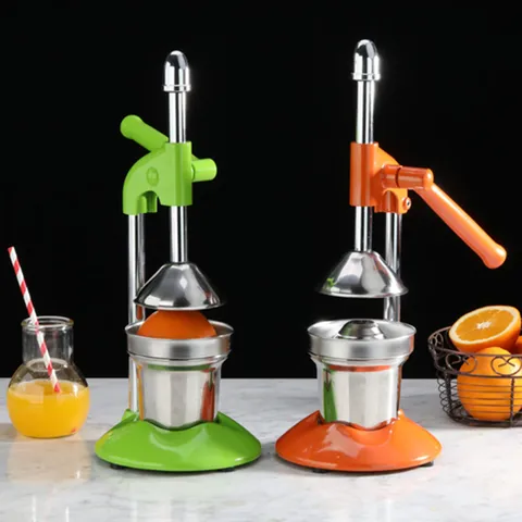 Manual Stainless Steel Juicer Heavy Duty Fruit Squeezer Hand Press Citrus Juicer For Orange Lemon Pomegranate Manual Fruit Presser Home Kitchen Commercial Tool