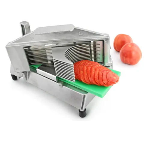 Commercial Stainless Steel Manual Tomato Slicer Fruit Vegetable Slicing Machine With 13 Blades Aluminum Frame Kitchen Tool