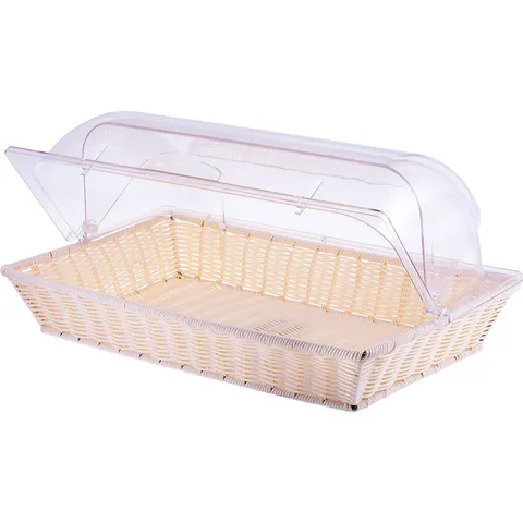 Transparent Polycarbonate Square Food Cover Clear Bread Cake Display Lid Dustproof Food Dome For Bakery Buffet Restaurant Kitchen