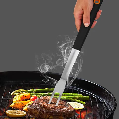 Professional Stainless Steel Barbecue Grill Tool Set Outdoor Camping Utensils With Spatula Fork Tongs Silicone Brush Knife