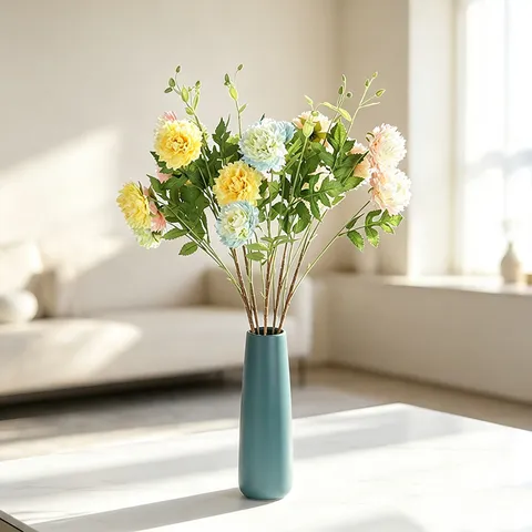 Moroccan Artificial Peony Flowers Long Stem Silk Peony Bouquet For Home Hotel Wedding Party Table Floral Decoration