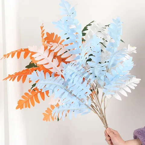Artificial Cypress Leaves Stem Silk Faux Greenery Branch For Wedding Arch Hotel Stage Flower Arrangement Home Decorative Plant