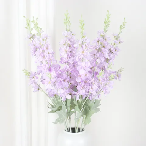 Artificial Delphinium Flowers Satin Fabric Fake Hyacinth For Home Wedding Decoration Photography Props Ornament