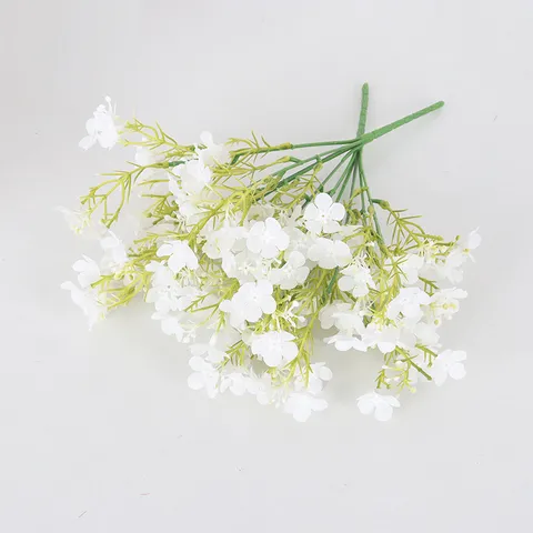 Flores de Gypsophila Artificiales Ramo de Seda Blanca para Decoración del Hogar Boda Accesorios de Fotografía