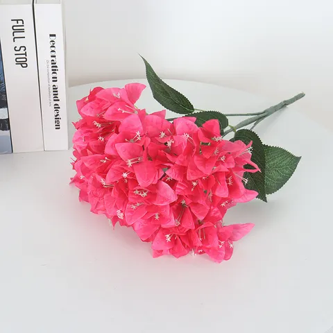 Artificial Bougainvillea Flowers Silk Fake Flowers Bush Branches For Home Hotel Garden Wedding Decoration Floral Arrangement Centerpiece Decor