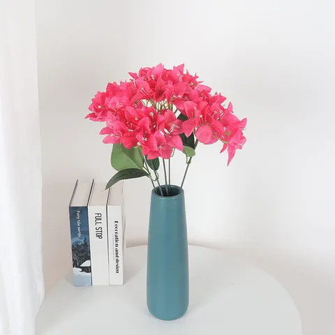Artificial Bougainvillea Flowers Silk Fake Flowers Bush Branches For Home Hotel Garden Wedding Decoration Floral Arrangement Centerpiece Decor