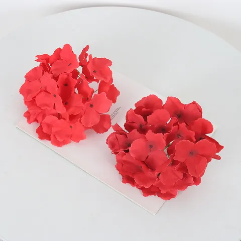 Artificial Hydrangea Flower Heads Silk Cloth Fake Floral Arrangement Accessories For Wedding Decoration Party Backdrop Arch Wall Road Guide Home Decor DIY Flowers