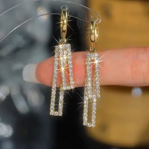 Vintage Korean Alloy Rhinestone Stud Earrings For Women Elegant Artificial Pearl Tassel Bow Flower Drop Earrings Fashion Jewelry