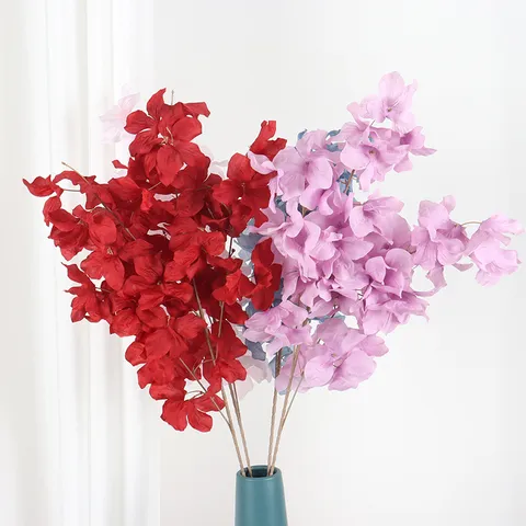 Artificial Ylang Ylang Silk Flower Stem For Wedding Arch Backdrop Decor Hotel Ceiling Flower Floral Arrangement Home Fake Flower Decoration