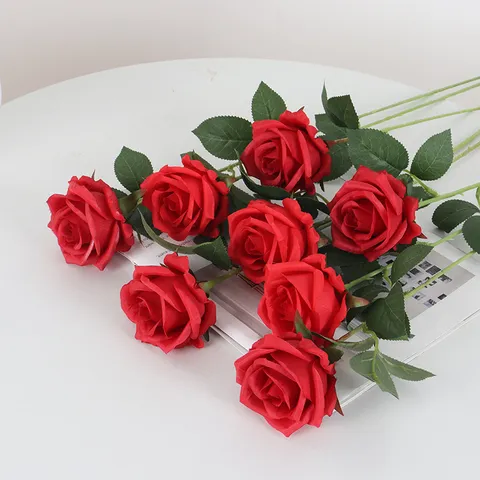 High Simulation Silk Fabric Paris Avalanche Rose Artificial Flower For Valentine Day Wedding Party Home Decoration Romantic Fake Flower Single Stem Specimen