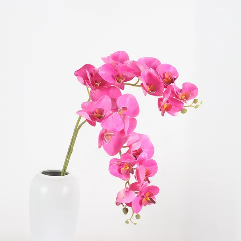 Real Touch Phalaenopsis Orchid Artificial Flower 3D Printed Latex Orchid Stem For Home Living Room Hotel Wedding Arrangement Decoration Fake Flower Decoration