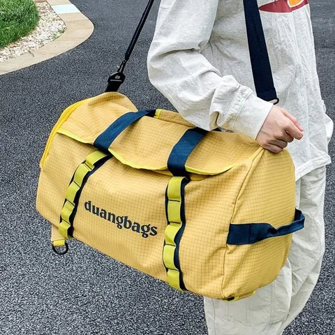 Large Capacity Outdoor Camping Picnic Storage Bag Multi Functional Duffel Bag Waterproof Oxford Travel Bag For Moving Luggage