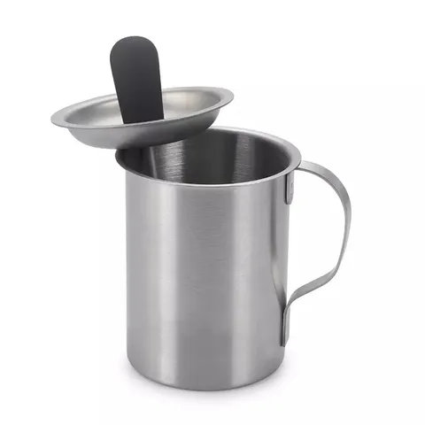 Stainless Steel Oil Dispenser Bottle With Integrated Silicone Brush For Kitchen BBQ Baking Oil Jar Container With Handle
