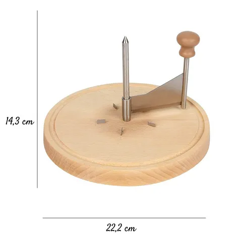 Manual Stainless Steel Cheese Girolle Shaver Wood Board Round Base Rotating Slicer Curler Grater Cutter For Chocolate Truffle Kitchen Baking Tool