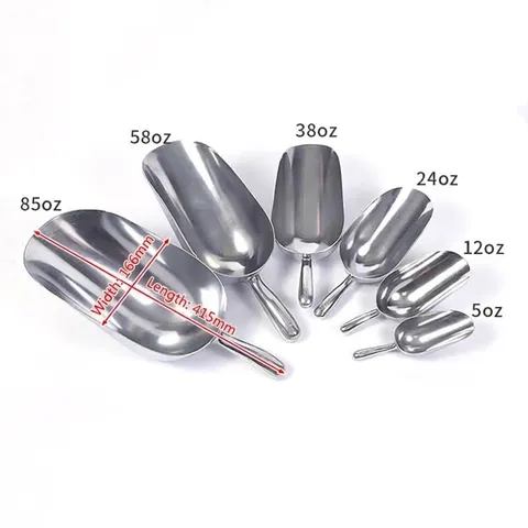 Pelle à Glaçons Épaisse en Alliage d'Aluminium Pelle Alimentaire Polyvalente pour Farine Fruits Secs Grain Outil de Cuisine en Métal