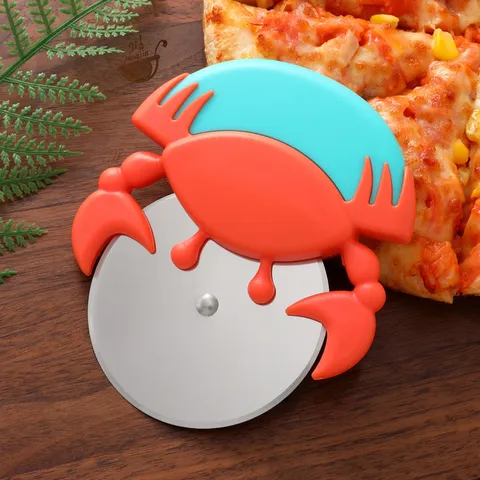 Creative Crab Shaped Stainless Steel Pizza Cutter Wheel Household Animal Roller Slicer Baking Cutting Gadget For Kitchen Pastry Tool