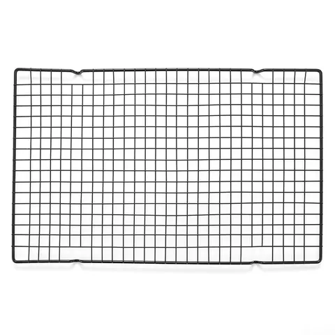 Carbon Steel Non-Stick Rectangular Cooling Rack For Cake Bread Baking Mesh Shelf Grid Stand Outdoor BBQ Grilling Net Holder