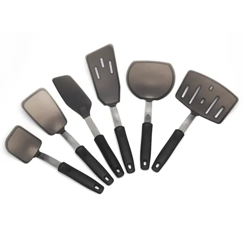 Modern Silicone Spatula Flexible Turner Set Heat Resistant Non Stick Kitchen Cooking Utensils With Soft Comfort Grip Handles For Home Cooking
