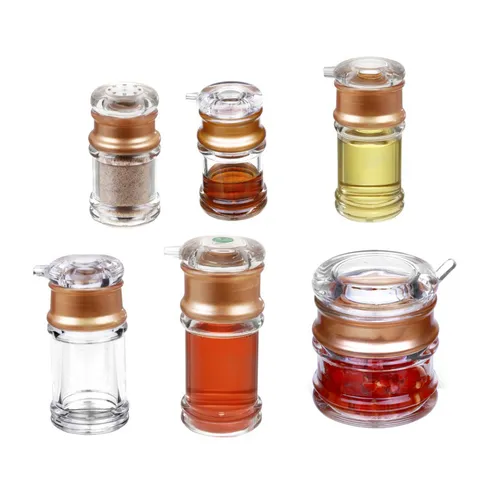 Klarer Acryl Gewürzspender Sojasauce Essig Ölflasche Salzstreuer Zahnstocherhalter Organisator Topf Für Restaurant Küche Zuhause
