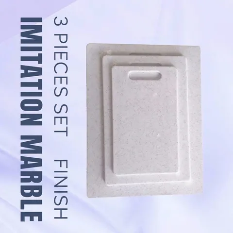 Modern Minimalistisch Marmor-Optik Kunststoff Schneidebrett Langlebig Quadratisch Klassifiziertes Hackbrett Mit Aufhängeloch Küchenutensilien