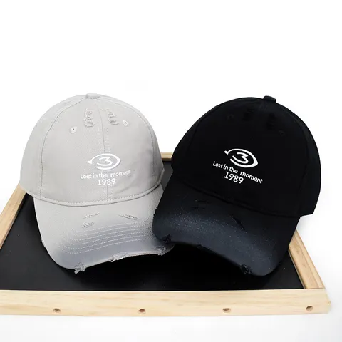 Casquette de Baseball en Coton Usé pour Hommes Femmes Vintage Brodé Lettre Ajustable Chapeau de Soleil Outdoor Décontracté