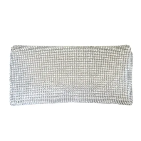 Women Rhinestone Evening Bag Metal Trim Envelope Clutch Party Wedding Handbag Luxury Polyester Messenger Bag Purse With Detachable Chain
