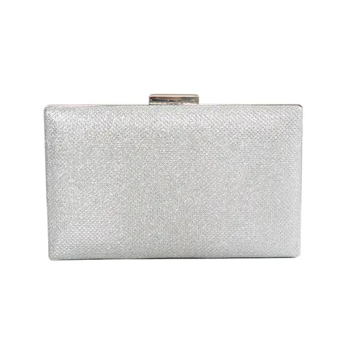 Elegant Glitter Sequin Evening Clutch Bag With Metal Chain Strap Hardshell Horizontal Square Party Purse For Women Banquet Wedding Gift