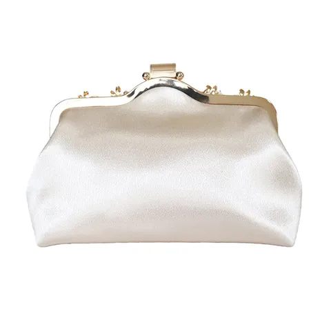 Vintage Floral Embroidery Evening Clutch Bag For Women Rhinestone Chain Handbag Retro Banquet Party Cheongsam Shoulder Bag