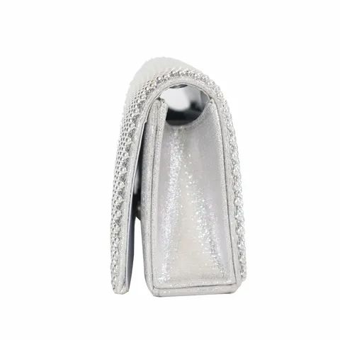 Women's Handmade Aluminum Bead Evening Bag Elegant Metallic Clutch Purse For Formal Party Wedding Banquet Three-Fold Handbag