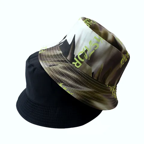 Chapeau Bob Réversible en Poliestere Unisex Streetwear Imprimé Protection Solaire Extérieur Décontracté pour Hommes Femmes Voyage