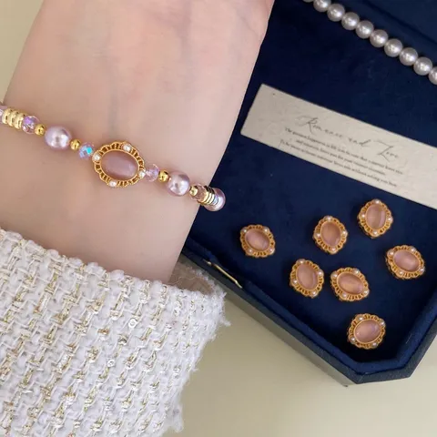Bracciale Vintage con Perle e Fiocco in Zirconia Viola per Donna Placcato Oro Argento Lega Strass Stile Ametista Gioielli Regalo