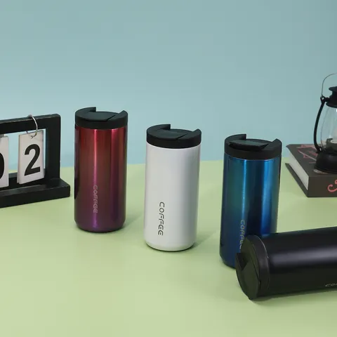 Modern Edelstahl Vakuum Isoliert Kaffeebecher Tragbar Auto Reisen Thermoskanne Doppelwandiger Thermobecher Mit Auslaufsicherem Deckel Für Outdoor Home Office Unisex Trinkgeschirr