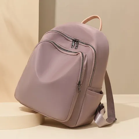 Γυναικείο Casual Nylon Backpack Μεγάλη Χωρητικότητα Ρετρό Μονόχρωμο Ταξιδιού Τσάντα