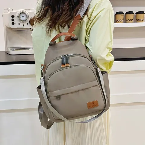 Casual Minimalist Waterproof Nylon School Backpack For Women And Men Daily Commute Laptop Book Bag